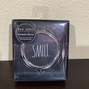 New Rae Dunn SMILE magnifying compact mirror